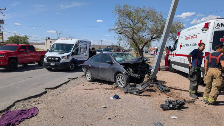 Choque en carretera Aldama-Chihuahua deja cuatro mujeres lesionadas