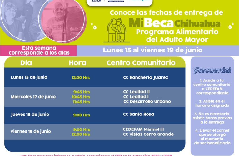 PAAM anuncia entregas de apoyos alimentarios para adultos mayores en Chihuahua